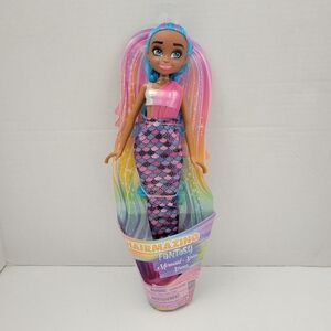 Hairmazing Fantasy Mermaid Blue Hair Blue Eyes African American Doll 11.75" New